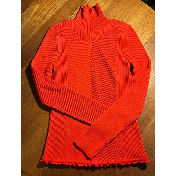 3.1 Phillip Lim Merino‎ Wool Mock Turtleneck Ribbed Sweater Size Small - Picture 1 of 5
